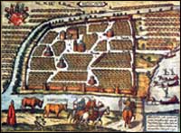 A plan of Moscow by S.Gerbershteina (1556)
